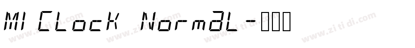 MiClock Normal字体转换
